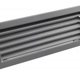 Grotelės VENTLAB 325x195, fiksuotos žaliuzės, juodos