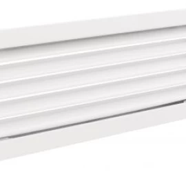 Grotelės VENTLAB 450x170, fiksuotos žaliuzės, baltos