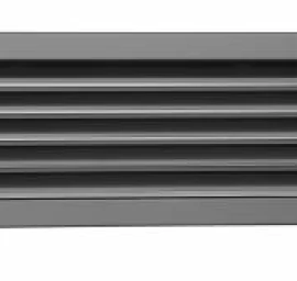 Grotelės VENTLAB 450x170, fiksuotos žaliuzės, juodos