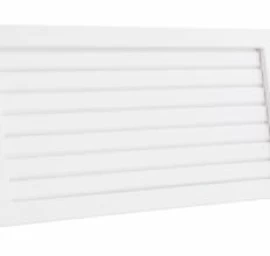 Grotelės VENTLAB 450x240, reguliuojamos žaliuzės, baltos