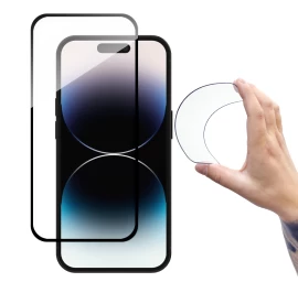 Grūdintas Ekrano Stiklas iphone 14 Pro, Lankstus, Su Juodu Rėmeliu Pilnas Dangtelis flexi Nano Glass Grūdintas Ekrano Stiklas iphone 14 Pro, Lankstus, Su Juodu Rėmeliu Pilnas Dangtelis flexi Nano Glass