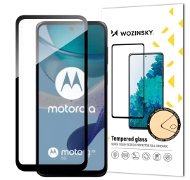 Grūdintas Grūdintas Stiklas motorola G53 Visam Ekranui Su full Glue Rėmeliu, Juodas