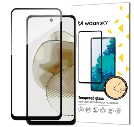 Grūdintas Grūdintas Stiklas motorola G73 Visam Ekranui Su full Glue Rėmeliu, Juodas