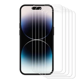 Grūdintas Stiklas 9h, Skirtas iphone 14 Plus Visam Ekranui knight 2.5d Fs Tg Kit 5 Vnt.