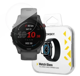 Grūdintas Stiklas 9h Visam Garmin Forerunner 255 Ekranui Su Juodu Rėmeliu Pilnai Klijuotas
