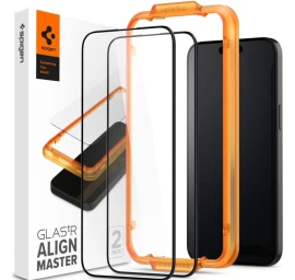 Grūdintas Stiklas Alm Glass Fc Iphone 15 Pro Juodas - Rinkinys 2 Vnt.