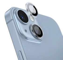 Grūdintas Stiklas iphone 14 / 14 Plus Fotoaparato Objektyvams, Skaidrus + Valymo Rinkinys