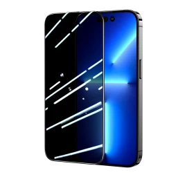 Grūdintas Stiklas iphone 14 Plus Su anti-spy Filtru Visam Ekranui Su Skaidriu Rėmeliu