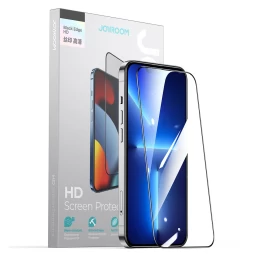 Grūdintas Stiklas iphone 14 Plus Visam Ekranui Su Rėmeliu Skaidrus Knight 2.5d Tg