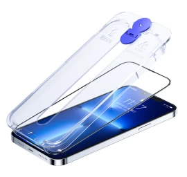 Grūdintas Stiklas iphone 14 Pro Max Su Tvirtinimo Rinkiniu, Skaidrus Knight