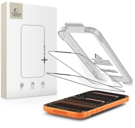 Grūdintas Stiklas iphone 17 Pro Max Su quick Set+ Aplikatoriumi Juodas - 2 Vnt.