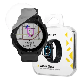 Grūdintas Stiklas Laikrodžiui garmin Forerunner 965 Full Glue - 2 Vnt.