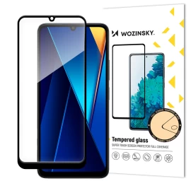 Grūdintas Stiklas, Skirtas xiaomi Poco C65/redmi 13c Su Juodu full Glue Rėmeliu