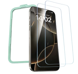 Grūdintas Stiklas Su Tvirtinimo Rėmeliu, Skirtas iphone 16 Pro Max - 2 Vnt.