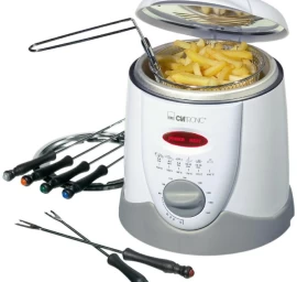 Gruzdintuvė Clatronic Fondue Deep Fat Pan FFR2916, balta, 900 W, 1 l