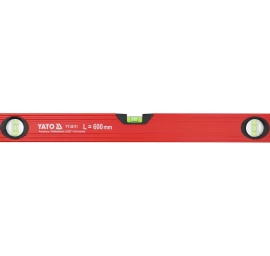 Gulsčiukas aliuminis | BOX level | 600 mm | su rankenėlėmis | 3 akutės (YT-30111)