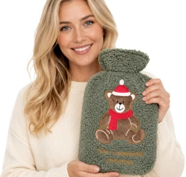 Guminis Termoforas „xmas“ 2 L, žalio Spalvos