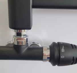 Gyvatuko termoreguliatoriaus komplektas HERZ De Luxe, juoda