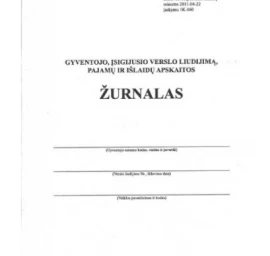 Gyventojo, įsigijusio verslo liudijimą, pajamų ir išlaidų apskaitos žurnalas, A5 (36)  0720-065