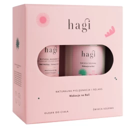 Hagi Bali Vacation Soy Candle 215ml + Kūno Aliejus 100ml