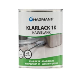 Hagmans Klarlack 1K 20 pusiau matinis grindų lakas - Pusiau matinis - 1 L