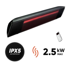 Halogeninis infraraudonųjų spindulių lauko šildytuvas Heliosa Black Evo