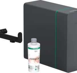 Hansgrohe maišytuvas plautuvei 240 AQITTURA M91 su ištraukiama galvute ir atšaka filtruotam ir gazuotam vandeniui, Juodas matinis, 76837670