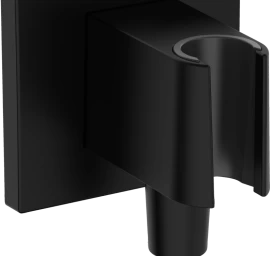 Hansgrohe sieninė dušo žarnos jungtis su laikikliu dušo galvai FIX FIT E, mat. juoda, 26889670