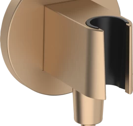 Hansgrohe sieninė dušo žarnos jungtis su rankinio dušo laikikliu, G 1/2 FIX FIT PORTER S, brushed bronze, 26888140