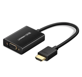 Hdmi Ir Vga Adapteris + Usb Ir Micro Usb Kabelis 1 M, Juodas