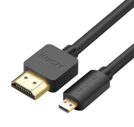 Hdmi - Micro Hdmi 2.0v 4k 60hz 30awg 1,5 M Juodas Adapterio Kabelis