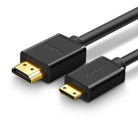 Hdmi - Mini Hdmi 2.0v 4k 60hz 30awg 1,5 M Juodas Adapterio Kabelis