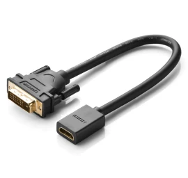 Hdmi (moteriškos Lyties) Ir Dvi (vyriškos Lyties) Adapteris 0,15 M, Juodas