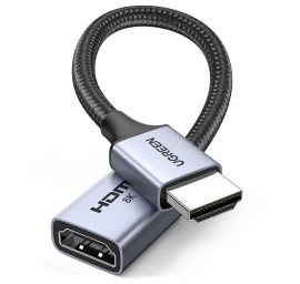 Hdmi (vyriškasis) / Hdmi (moteriškasis) Ilgintuvas 8k 15 Cm - Pilkas