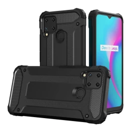 Hibridinis Armor Dėklas Realme 10 5g / Realme 9i 5g Tvirtas Hibridinis Juodas Dangtelis