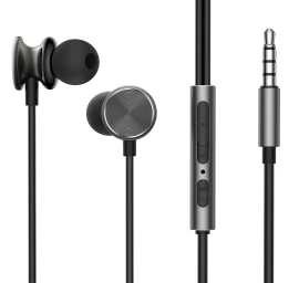 hifi Wired Serijos Ausinės Su Stipriais Bosais Jr-ew03 Tamsiai Pilkos Spalvos