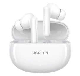 hitune T6 Belaidės Ausinės Su Anc + Usb-a - Usb-c Laidas, Baltos Spalvos