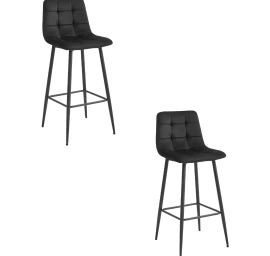 Hocker Arceto - Juodas Aksomas / Juodos Kojos X 2