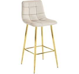 Hocker Arceto - Smėlio Spalvos Aksomas / Auksinės Kojos X 1
