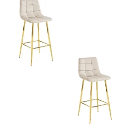 Hocker Arceto - Smėlio Spalvos Aksomas / Golden Kojos X 2