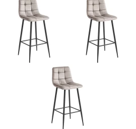 Hocker Arceto - Tamsiai Smėlio Spalvos Aksomas / Juodos Kojos X 3
