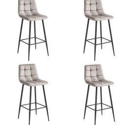 Hocker Arceto - Tamsiai Smėlio Spalvos Aksomas / Juodos Kojos X 4