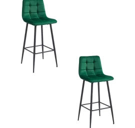 Hocker Arceto - Tamsiai žalias Aksomas / Juodos Kojos X 2