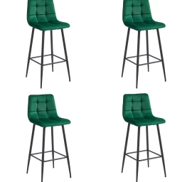 Hocker Arceto - Tamsiai žalias Aksomas / Juodos Kojos X 4