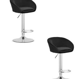 hocker East - Juodas Aksomas / Chromuotas Pagrindas X 2
