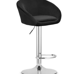 Hocker East - Juodas Aksomas / Chromuotas Pagrindas