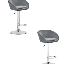 hocker East - Pilkas Aksomas / Chromuotas Pagrindas X 2