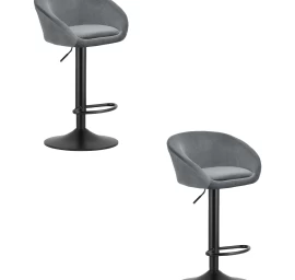 Hocker East - Pilkas Aksomas / Juodas Pagrindas X 2