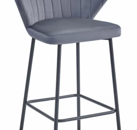Hocker Gatta - Tamsiai Pilkas Aksomas / Juodos Kojos X 1