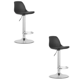 Hocker Hoga - Juoda / Chromo Pagrindas X 2